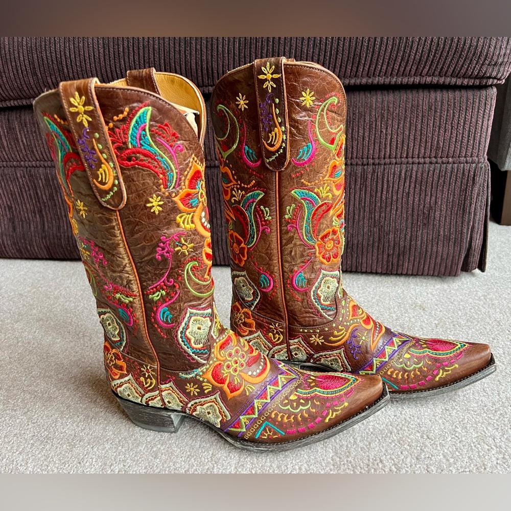 NEW Old Gringo 9.5 B Olivia Embroidered Western Cowboy Boots - Picture 1 of 10